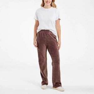 NUUDS WOMENS TEXTURED CORDUROY WIDE LEG RELAXED FIT PANTS